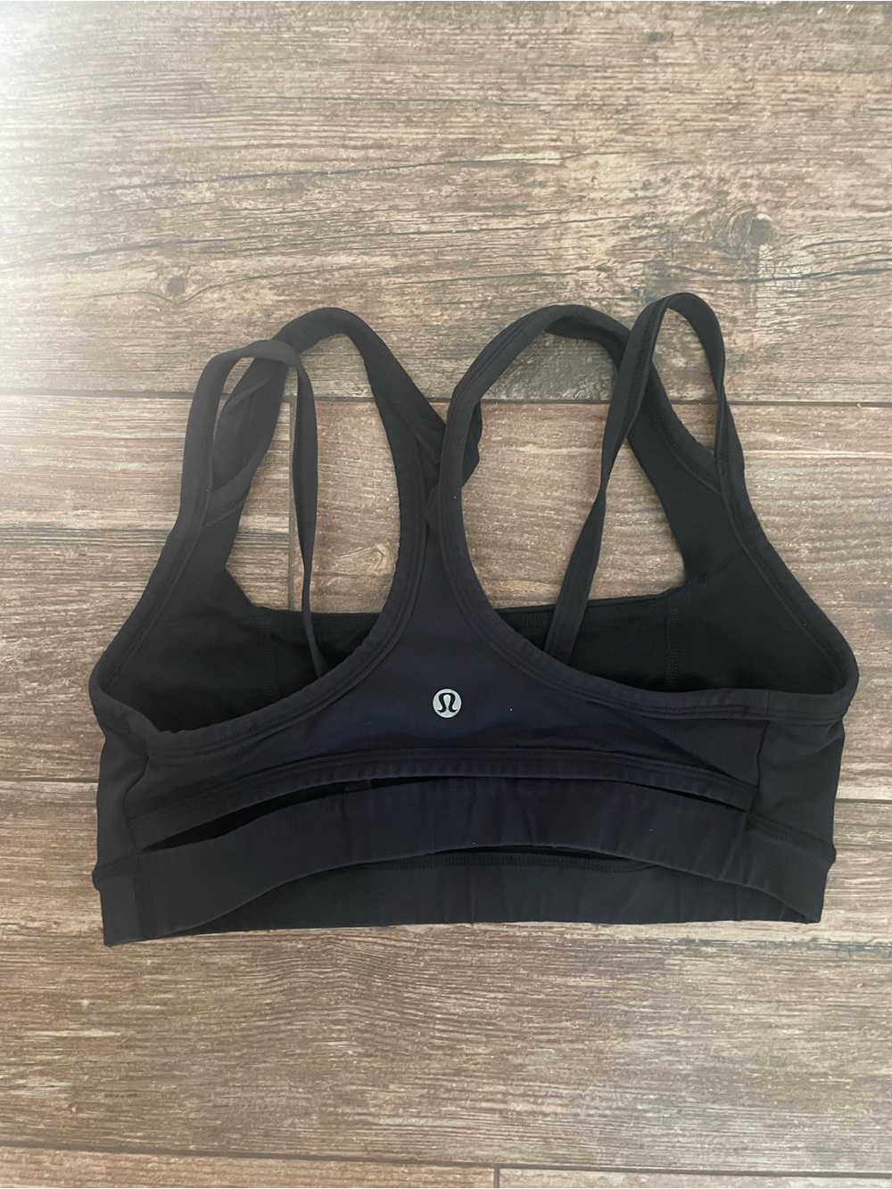 lululemon athletica Black Double-Strap Racerback Sports Bra